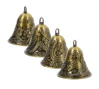 SHINEOFI Pendant Wind Bell 4pcs Metal Wind Chime Bells for Garden Decor Vintage Small Bell for Patios and Porches Feng Shui Chimes