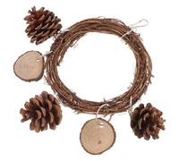 SHINEOFI Pet Bird Swing Hanging Climbing Ring for Young Parrots and Lovebirds Chewable Rattan and Pine Cone to Keep Birds Busy