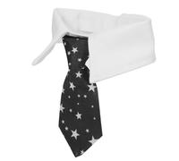 SHINEOFI Pet Dog Neck Tie Adjustable Star Print Collar Black Pet Bow Tie Accessory for Puppies and Small Dogs