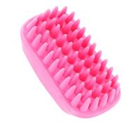 SHINEOFI Pet Grooming Brush Silicone Shampoo Brush Pink Soft Massage Comb for Dog and Cat Bathing Deshedding Hair Cleaning