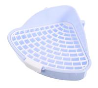 SHINEOFI Pet Litter Box for Guinea Pig and Rabbit Triangle Shape, Plastic Material, Heighten Fence Design, Thick Bottom Net, Fixed, Convenient to Use and Not Stuck, for Rabbit Potty