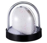 SHINEOFI Photo Frame Snow Globe DIY Kit with Mini Blank Black Base, Sublimation Snow Globe Picture Insert for Holiday and Birthday, Snowglobe with Photo Display