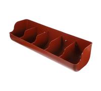 SHINEOFI Piglet Feeding Trough Pig Feeder 5-compartment Thickened Plastic Feeding Manger for Pig Farming Brown