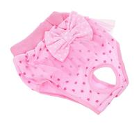 SHINEOFI Pink Cotton Dog Diaper Pants for Female Dogs 5.5-6.5kg | Breathable Design, Easy to Put on Take, Leak Protection for Carpet and Sofa