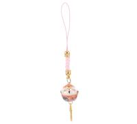 SHINEOFI Pink Fortune Cat Pendant Bag Charm Backpack Keychain Hanging Decor Symbolizing Prosperity and Abundance Traditional Chinese Style Creative DIY Ceramic Craft