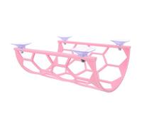 SHINEOFI Pink Honeycomb Reptile Rest Platform Suction Cup Mounting | 3d Modular Plastic Build, Simulated Bark Texture, for Gecko and Lizard Enclosures, Easy Cleaning