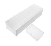 SHINEOFI Plastic Cable Management Box with 11 Small Compartments Multi Cable Compatibility Cord Organizer for Office and Travel Use