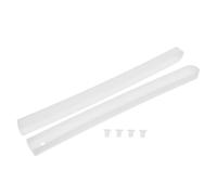 SHINEOFI Plastic Drawer Bottom Rails with Nails Smooth Sliding Furniture Replacement Parts for Cabinets Wardrobes Kitchen Modern White Design Easy Tool Installation Home Furniture