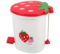 SHINEOFI Plastic Mini Wastebasket Trash Can Lid, with Strawberry Desktop