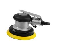 SHINEOFI Pneumatic Orbital Palm Sander Air-Powered Woodworking Polisher Lightweight Ergonomic Design for Automotive Metalworking and Surface Finishing