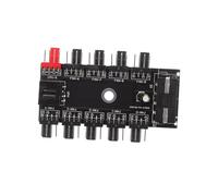 SHINEOFI Port Fan Hub Splitter Cooling Fan Extension Adapter Pwm Case Power Supply for Desktop Computer with Stable Temperature Control