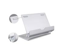 SHINEOFI Portable Aluminium Alloy Desktop Tablet Holder with Rotation Multi-angle Stand Bracket for Smartphones and Mini Tablets Lightweight and Secure Groove Design for Use