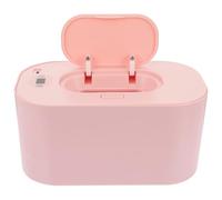 SHINEOFI Portable Baby Wet Tissue Warmer with Temperature Adjustment and Low Power Consumption, Pink Wipe Dispenser Made of Sturdy Pp+abs, for Travel and Nursery Use
