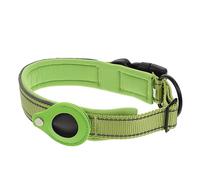 SHINEOFI Portable Dog Collar Case for Reflective Design Loss Tracking Protection Durable Pet Holder Green