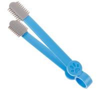 SHINEOFI Portable Dog Eye Grooming Brush with Silicone and Plastic for Removing Eye and Ear Wax, Specially Designed Shape for Stable Control, for Daily Use by Pet Owners