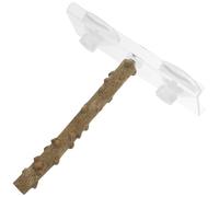 SHINEOFI Portable Fasten Bird Perch and Wood Parrot Natural Stand or Grinding in Stick Acrylic Suction Cup, Easily the Cage, Suitable Parrots and Small Birds Automobiles Pet