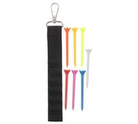 SHINEOFI Portable Golf Tee Carrier with Quick Access and Large Capacity Pu+plastic Material 7 Tee Positions Keychain Clip for Driving Ranges and Outdoor Courses Stylish and Sturdy
