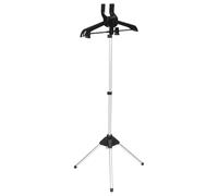 SHINEOFI Portable Handheld Garment Steamer Rack with High Load Capacity and Wide Compatibility, Black Plastic and Aluminum Alloy Ironing Clothes Hanger Stand for Home and Travel Use