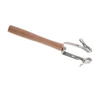 SHINEOFI Portable Handheld Moxa Column Holder Stand with Double Metal Clip and Wood Handle, Heat Resistant Moxibustion Holder for Therapy at Home, Stick Clamp Design