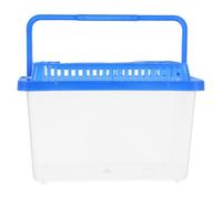 SHINEOFI Portable Plastic Fish Tank with Lid, Large Betta Tank and Aquatic Turtle Carrier, Small Reptile Habitat Box for Home Use and Travel