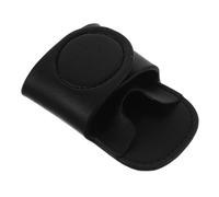 SHINEOFI Portable PU Leather Stethoscope Holder Clip with Iron Clamp Durable and Easy to Clean Sleeve Cover for Nurses Doctors and Physicians Compact Waist Pocket Carrier in Black