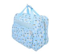 SHINEOFI Portable Sewing Machine Storage Bag Capacity with Front Pocket Oxford Fabric Trolley Structure Travel Organizer Tote for Knitting Yarn Crochet