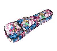 SHINEOFI Practical Ukulele Case with Shoulder Strap, Plastic Acoustic Guitar Bag Convenient to Carry for Family and Co-worker Use, Protective Ukulele Storage Pouch for Concert and Travel