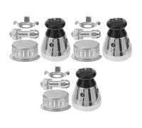 SHINEOFI Pressure Cooker Safety Relief Valve Set 12pcs Aluminum Alloy Pressure Limiting Valves with Pipes, Anti-Block Covers and Clips Replacement Accessories for Home Cooker Parts