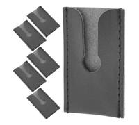 SHINEOFI Pu Leather Double Edge Razor Head Cover 6pcs Compact Protective Pouch for Men’s Travel and Grooming Tools