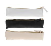 SHINEOFI PU Leather Large Capacity Pencil Case Pencil Pouch with Handle for Rulers and Pens, Stationery Pouch for Students, Office Use