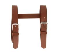 SHINEOFI Pu Leather Yoga Mat Strap with H Shape Design for Fastening Quickly and Firmly, Brown Blanket Binding Belt for Storage and Movement of Yoga Mats and Picnic Blankets