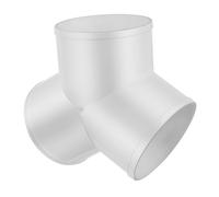 SHINEOFI PVC y Type Duct Splitter Pipe Fitting, 3-Way Hose Connector for Dryer Vent and Water Pipe, Outer Diameter 97mm Compatible with 100mm Flexible Hose, Single Pack