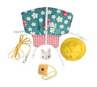 SHINEOFI Rabbit Clothes Pulling Strap Bunny Clothes Safe Easy to Use Polyester Fashionable Cool Outstanding Harness for Walking Time outside Home Random Color