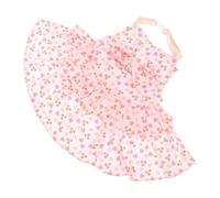 SHINEOFI Rabbit Dress with Leash Set for Small Pets, Cherry Print Harness and Traction Rope, Decorative Costume for Lop-eared Rabbits and Small Animals