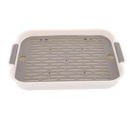 SHINEOFI Rabbit Litter Box and Hamster Toilet Rectangular Anti-tip Potty Tray for Cage Use in Moon White - Small Size Pet Cleanliness Solution for Rabbits, Guinea Pigs, and Chinchillas