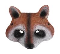 SHINEOFI Racoon Mask, d Brown PU Animal Face for Halloween Cosplay Parties | Realistic Printed Texture, Soft Thick Lining, Adjustable Elastic Strap, Comfortable Fit for Adults, Stage Performers