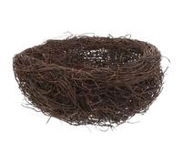 SHINEOFI Rattan Bird Nest Decoration with Realistic Look for Small Birds, Multipurpose Artificial Nest in Coffee Colour, for Garden Decor and Holiday Decoration, Encourages Foot and Beak