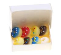 SHINEOFI Realistic Miniature Donuts for Dollhouse Kitchen Fake Food Crafts Decoration Detailed Simulation Pastry Model for Micro Landscaping Scrapbooking Flatback Charms