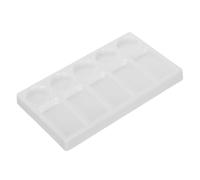 SHINEOFI Rectangular 10-well Ceramic Paint Palette Leak Proof Mixing Tray White Watercolour Gouache Plate with Thickened Construction for Artists and Students Painting and Sketching