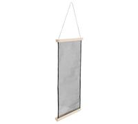 SHINEOFI Rectangular Earring Shelves Hanging Jewelry Organizer Black Plastic Wood Mesh Fabric Elegant Chic Break Resistance for Personal Dresser Room and Dorm
