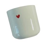 SHINEOFI Red Ceramic 150Ml Heart Pattern Bone China Ceramic Tea Cup Small Coffee Mug for Home Use Cute Couple Drinkware