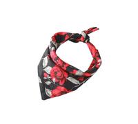 SHINEOFI Red Rose Cotton Pet Triangular Collar Bib for Dog Valentine's Day Saliva Collar Pet