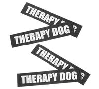 SHINEOFI Reflective Dog Harness Stickers 2 Pairs Pet Vest Patches with Hook and Loop Fastener for Outdoor Therapy Dogs Size S, Removable Pet Harness Accessories for Walking and Training