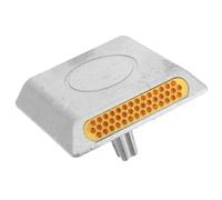 SHINEOFI Reflective Road Marker Dual Yellow 43-stud Aluminum Pavement Marker 220g for Highway and Driveway Safety