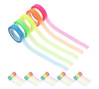 SHINEOFI Removable Highlighter Tape Rolls Reusable Sticky Rectangle Marking Tape 25 Rolls Colored Pet Material Fluorescent Neon Strips for Books and Files for Bible Journaling