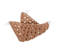 SHINEOFI Reptile Hammock Swing Bed for Lizards and Geckos with Suction Cups, Brown Cotton Rope Pet, Easy to Clean and Expands Living Space, for Small Reptiles Habitats