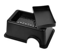SHINEOFI Reptile Pet Hide Cave Black Plastic 6.69x4.33x2.76in Versatile Option for Leopard Gecko and Snake Hiding Spot