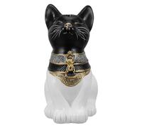 SHINEOFI Resin Egyptian Cat Incense Burner Dual Function Stick and Cone Holder Desktop Decor for Office Yoga Spa Aromatherapy