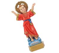 SHINEOFI Resin Jesus Statue Desktop Religious Sculpture Figure Hand-raised Sacred Jesus Resin Craft Home and Church Decor