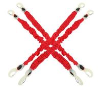 SHINEOFI Resistance Band Portable Silicone and Polyester 4pcs Red 20lb Workout Pull Rope with Ankle Straps, Easy to Carry Gym Accessory for Jump Training and Speed Agility Training